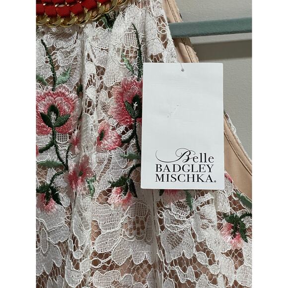 Belle by Badgley Mischka Eve Dress Floral Lace Size 8 NWT - Picture 4 of 14